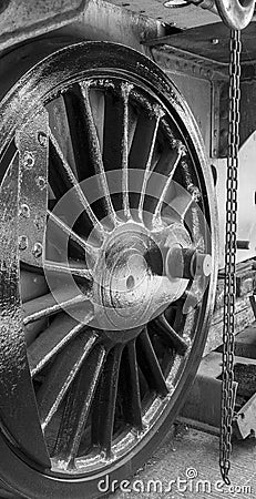 Steam Locomotive Driving Wheel Stock Photo